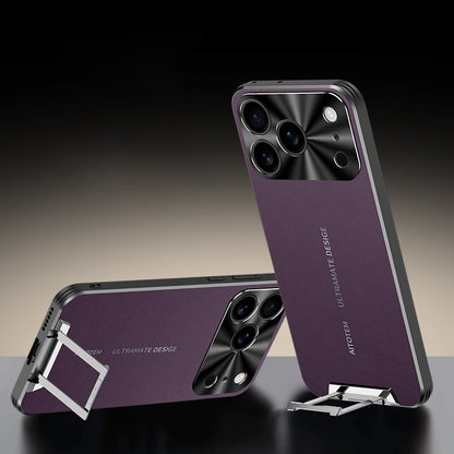 Invisible Bracket Leather Case