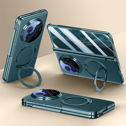 Kickstand All-Inclusive Hinge Leather Case