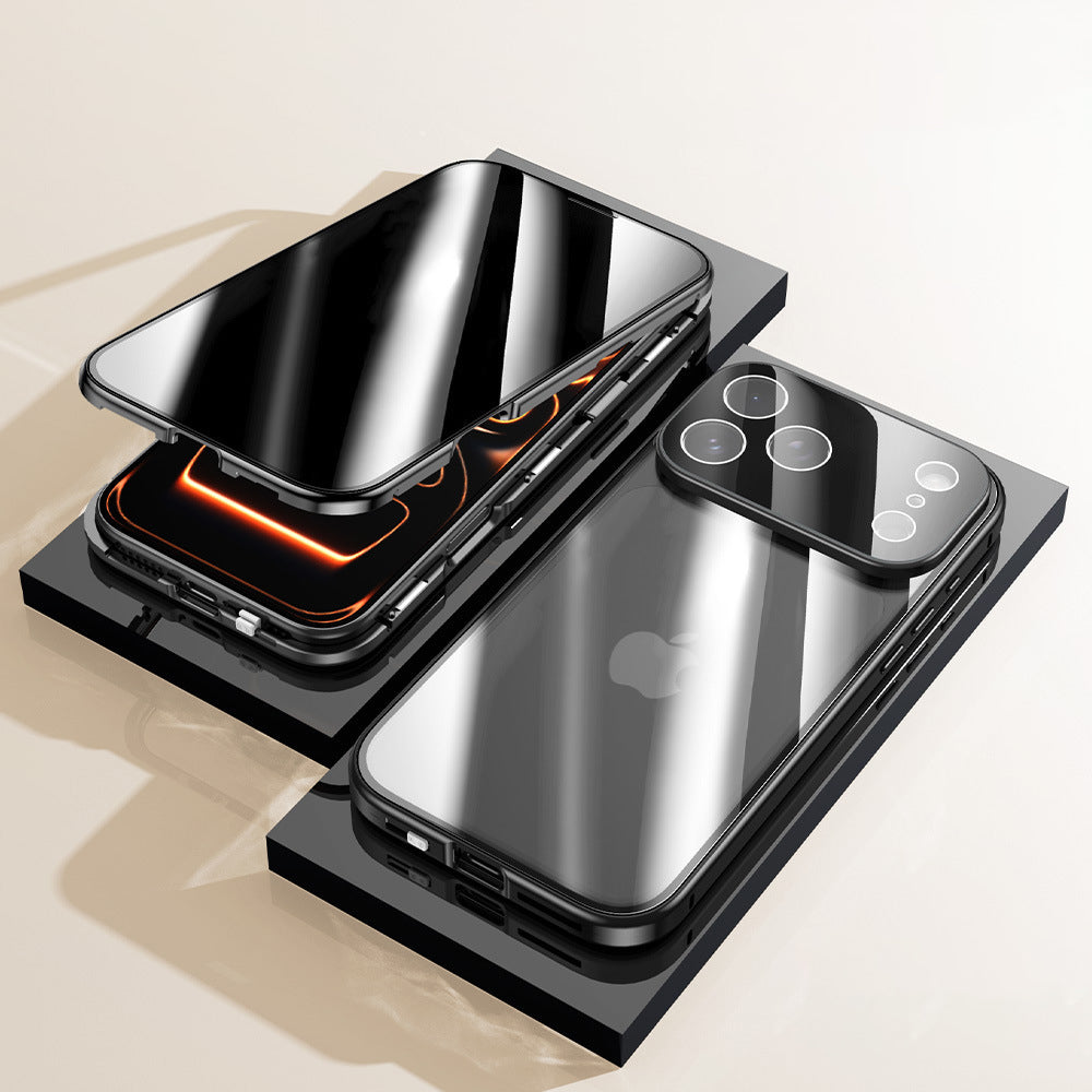 Metal Magnetic Frame Double-Sided Glass Case
