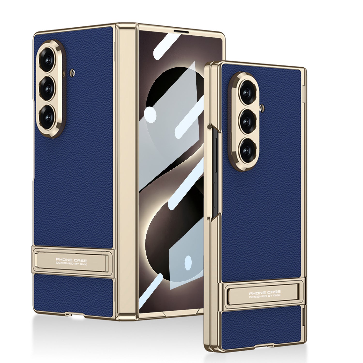 Folding Stand Business Leather Case