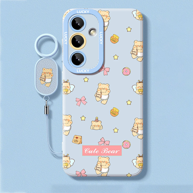 Butter Bear Liquid Silicone Lanyard Case