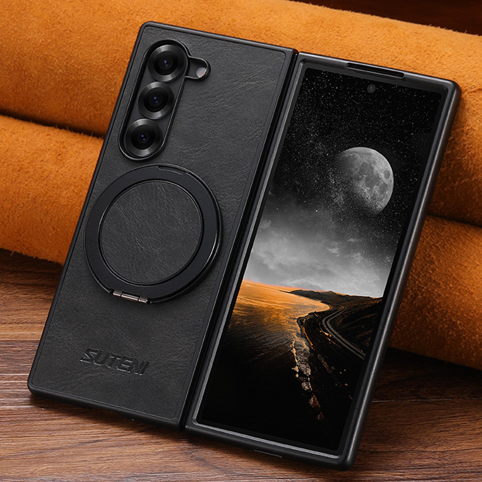 360° Rotating kickstand Leather Case with MagSafe