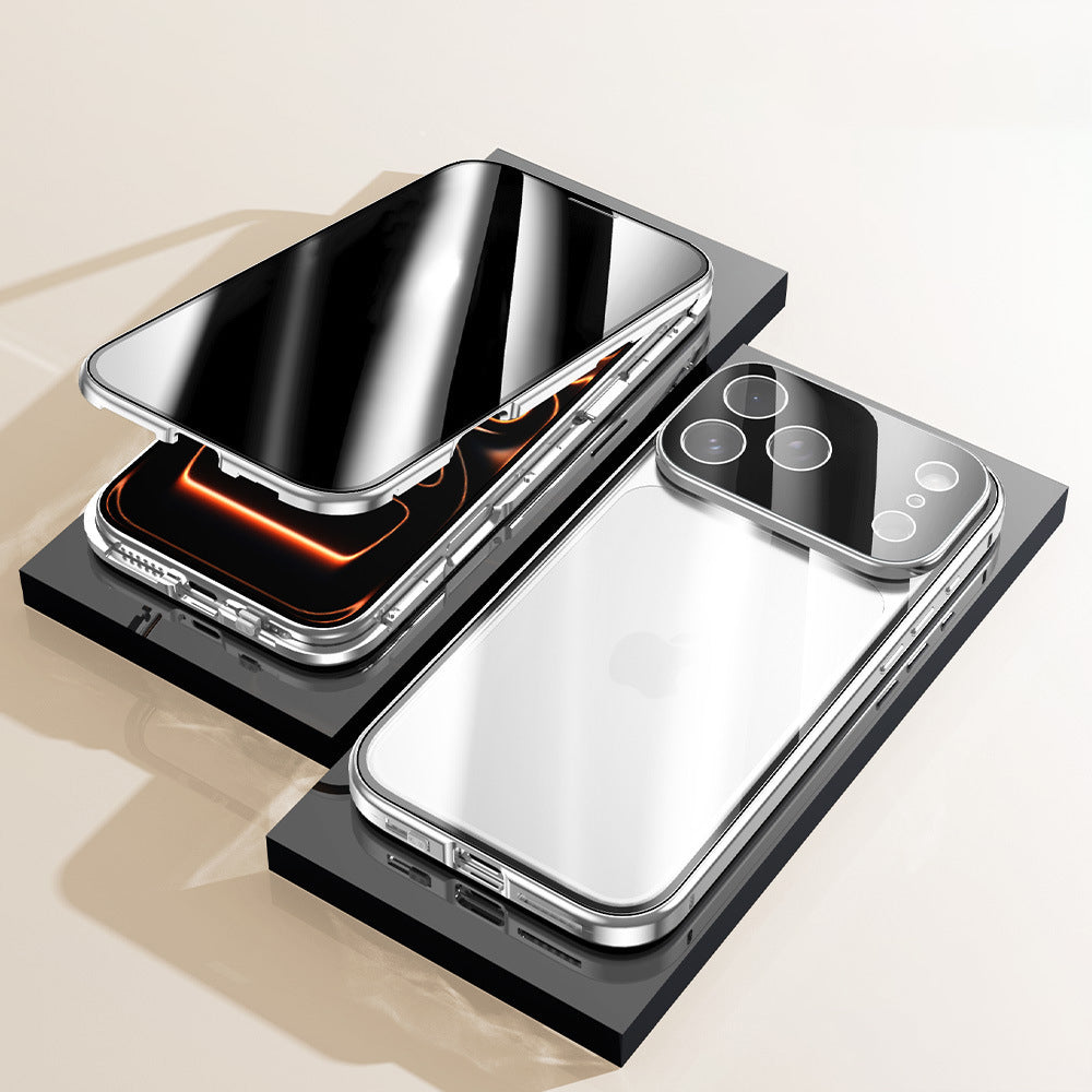 Metal Magnetic Frame Double-Sided Glass Case