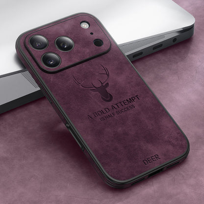 Elk Pattern Leather Case with MagSafe