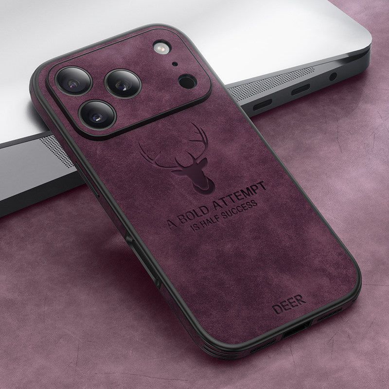 Elk Pattern Leather Case with MagSafe