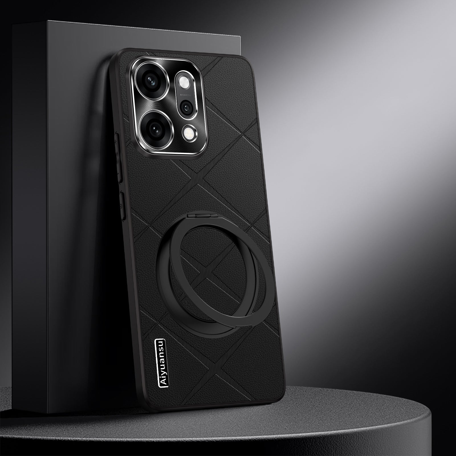 Rotating Ring Leather Case