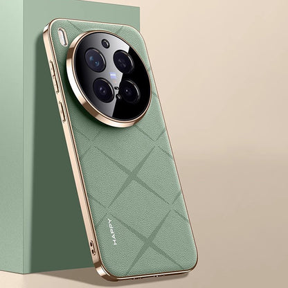 Electroplated Frame Business Leather Case