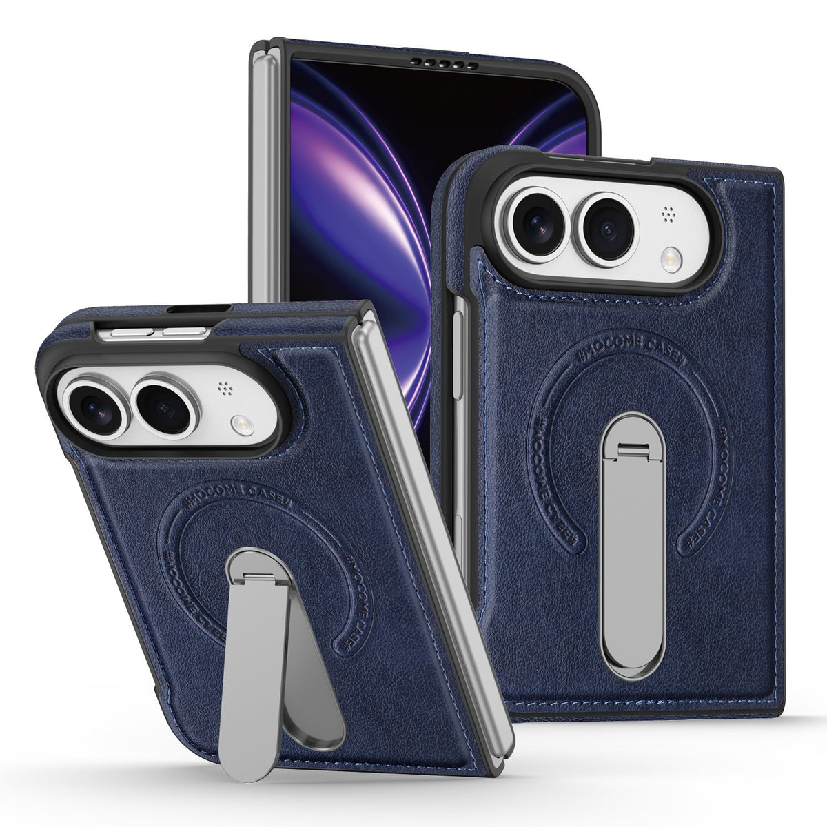 Folding Stand Business Leather Case
