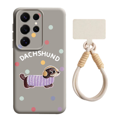 Dachshund Liquid Silicone Lanyard Case