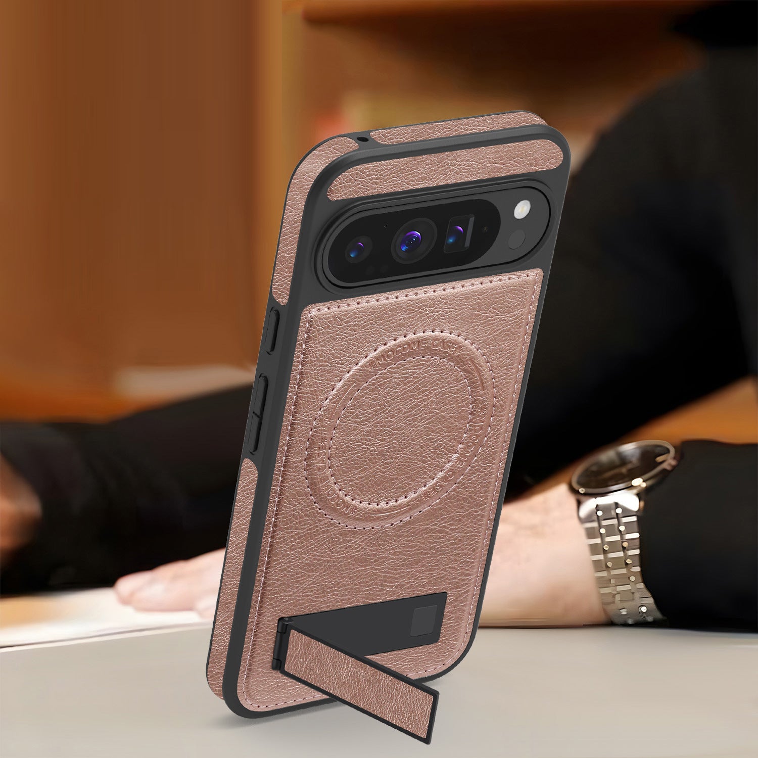 Folding Stand Leather Case with MagSafe