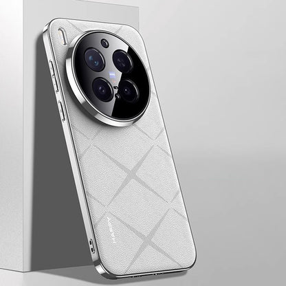 Electroplated Frame Business Leather Case