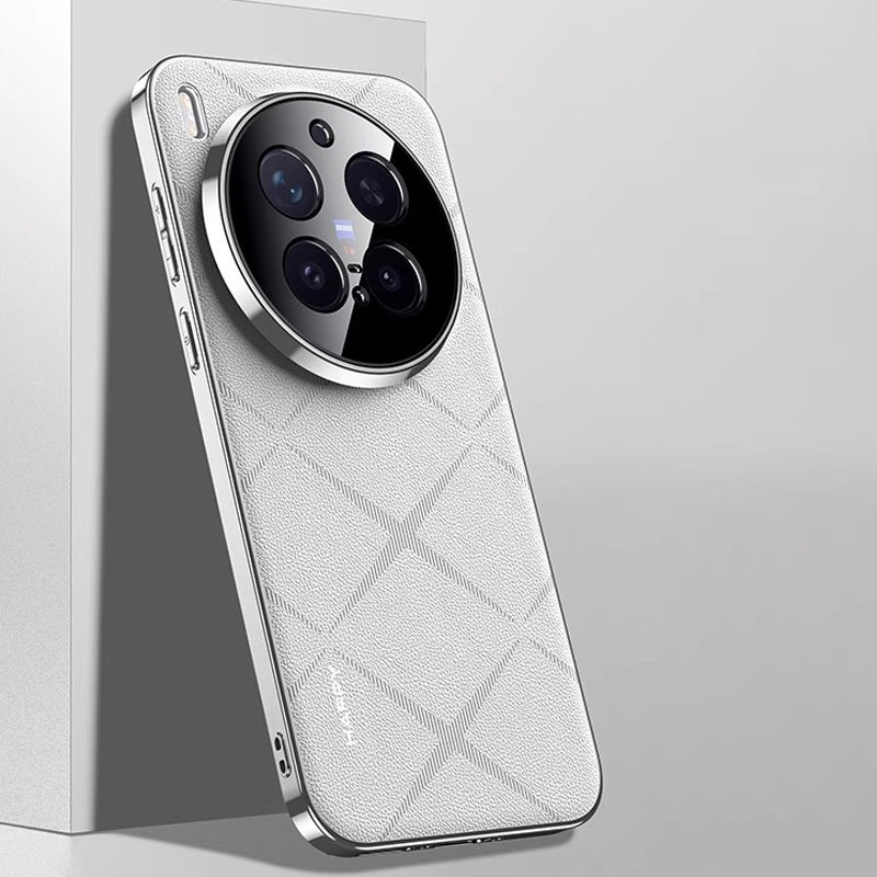 Electroplated Frame Business Leather Case