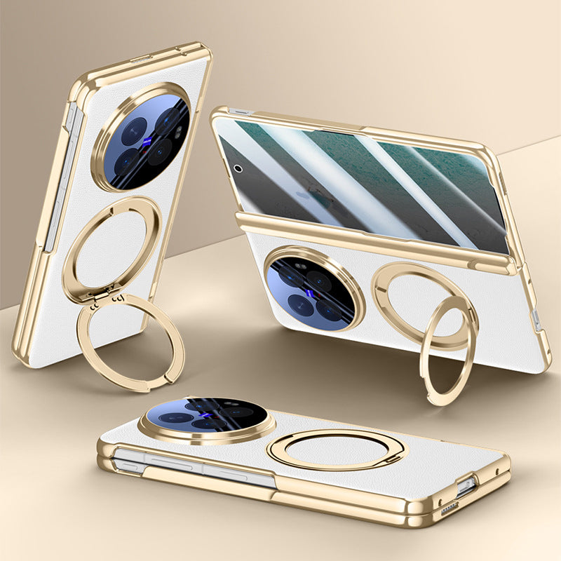 Kickstand All-Inclusive Hinge Leather Case