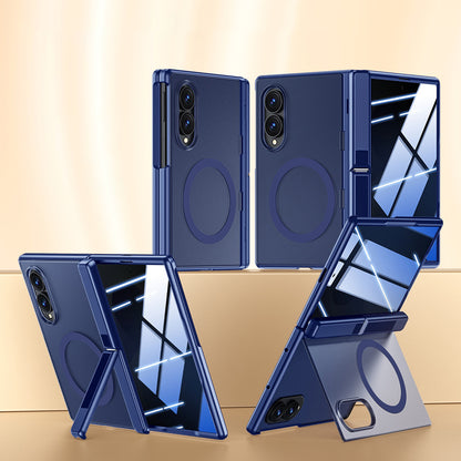 Magnetic Hinge Full Protection Case with Kickstand