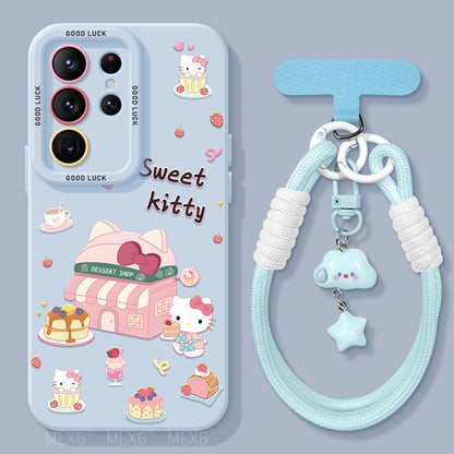 Hello Kitty Liquid Silicone Lanyard Case