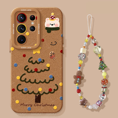 Christmas Tree Liquid Silicone Lanyard Case