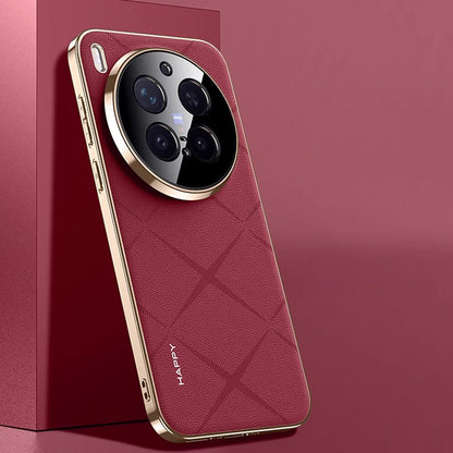 Electroplated Frame Business Leather Case