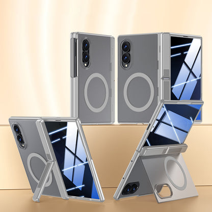 Magnetic Hinge Full Protection Case with Kickstand