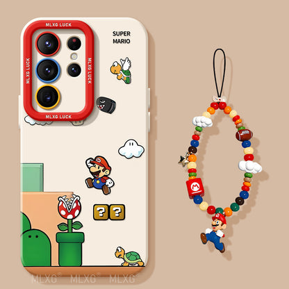 Mario Liquid Silicone Lanyard Case