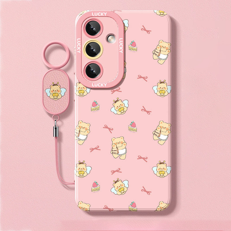 Butter Bear Liquid Silicone Lanyard Case