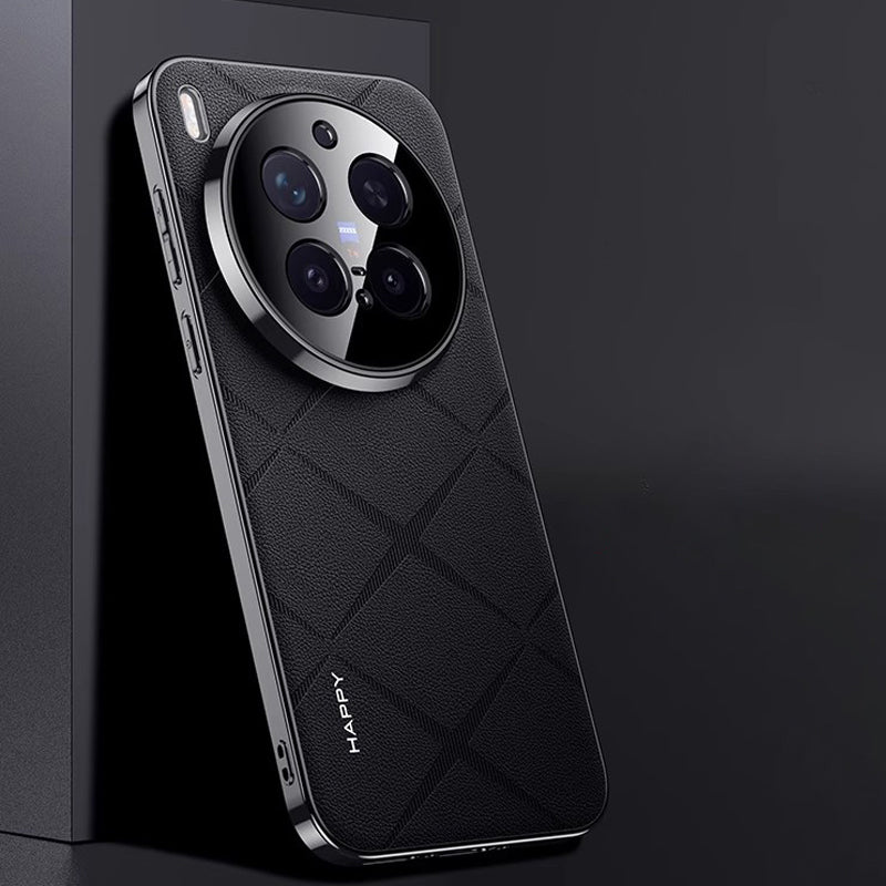 Electroplated Frame Business Leather Case