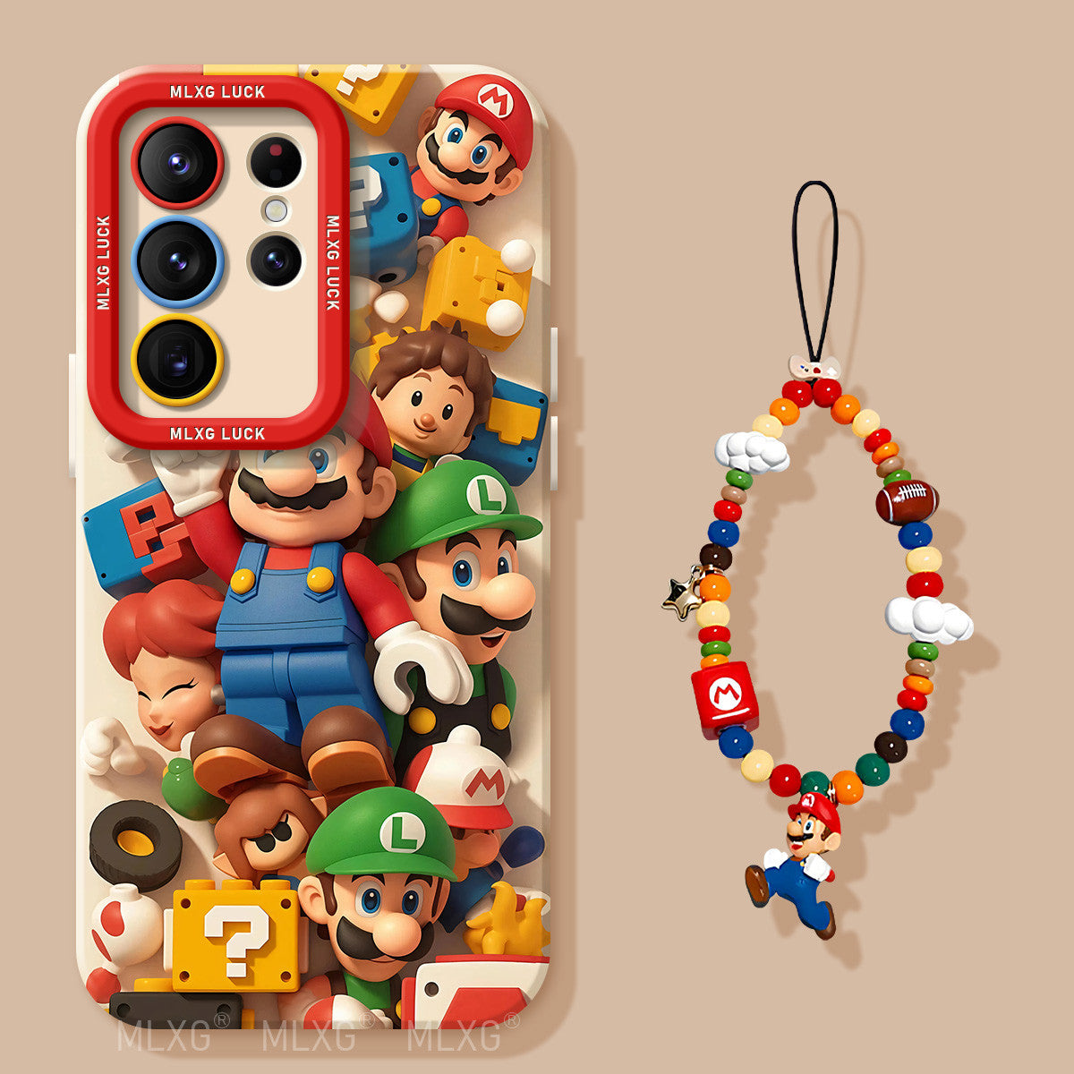 Mario Liquid Silicone Lanyard Case