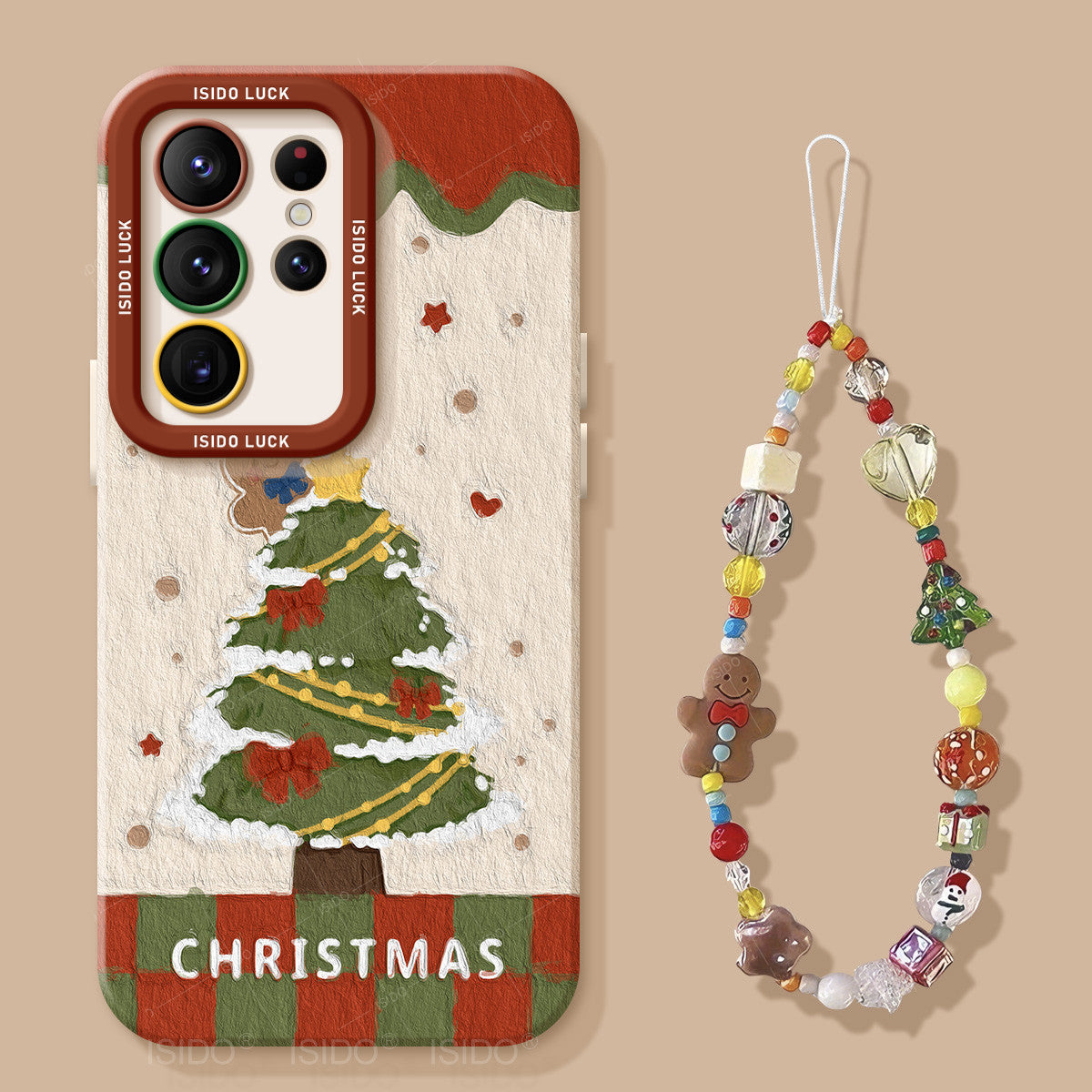 Christmas Tree Liquid Silicone Lanyard Case