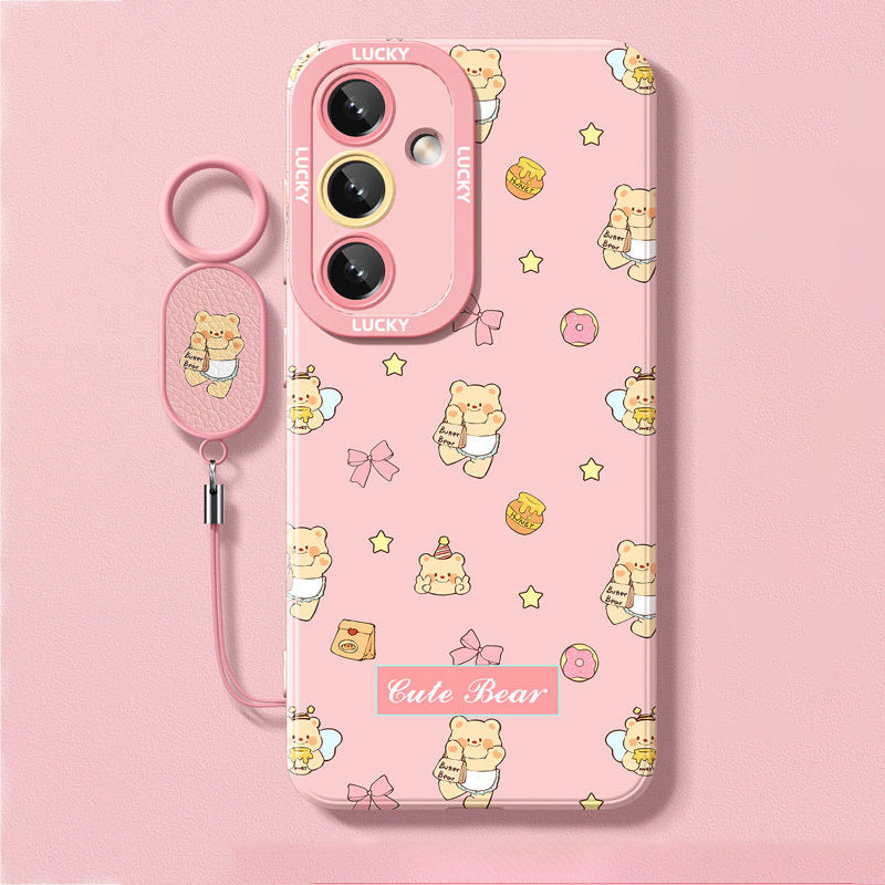 Butter Bear Liquid Silicone Lanyard Case