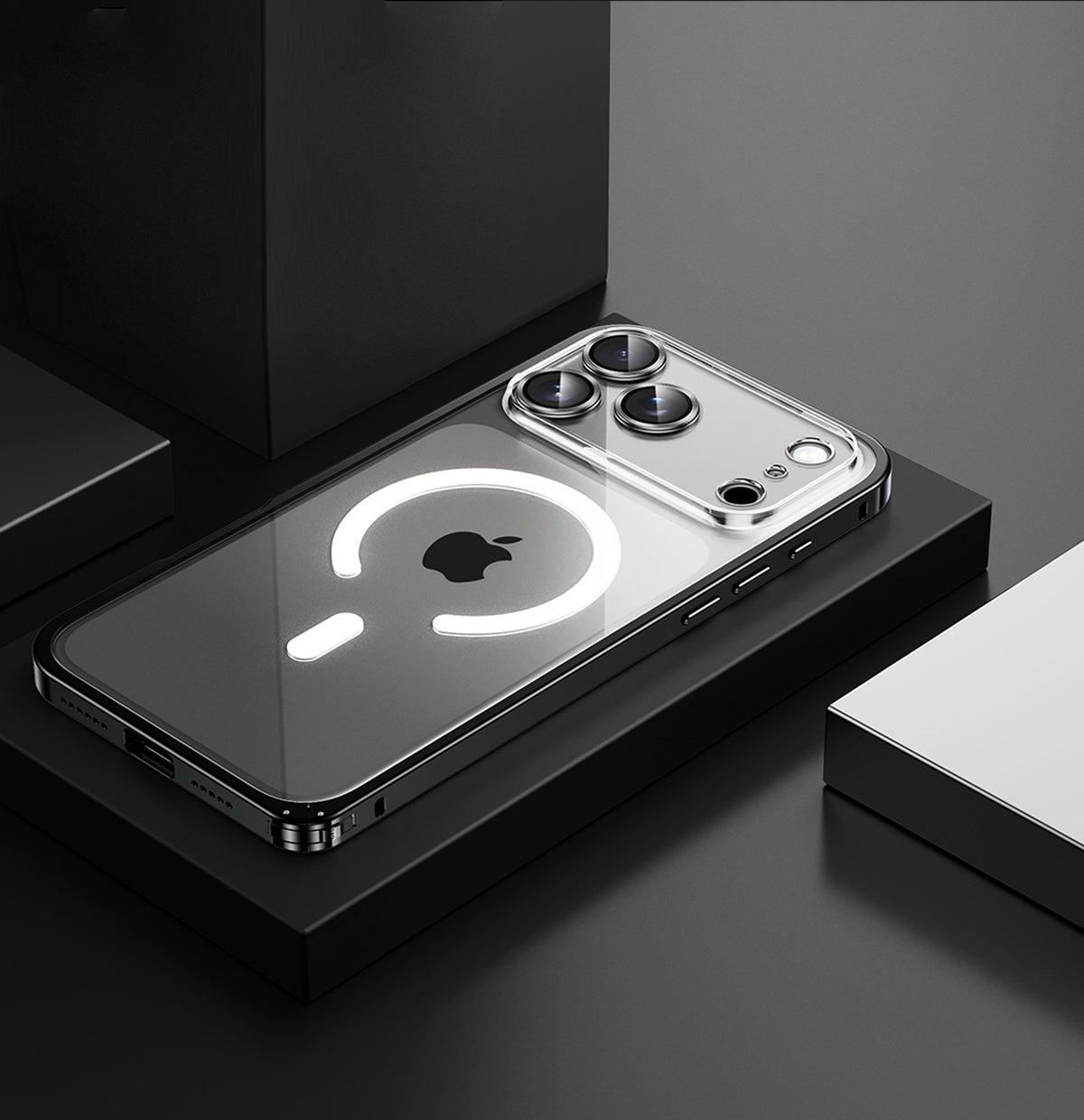 Single-Sided Buckle Metal Frame Case with MagSafe