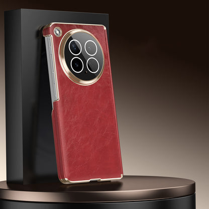Oil-Waxed Leather Rotating Bracket Case with MagSafe