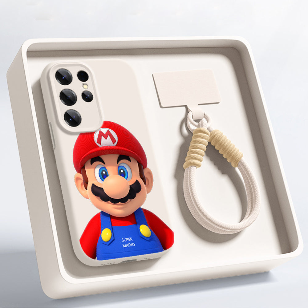 Mario Liquid Silicone Lanyard Case