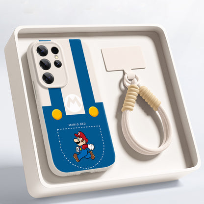 Mario Liquid Silicone Lanyard Case