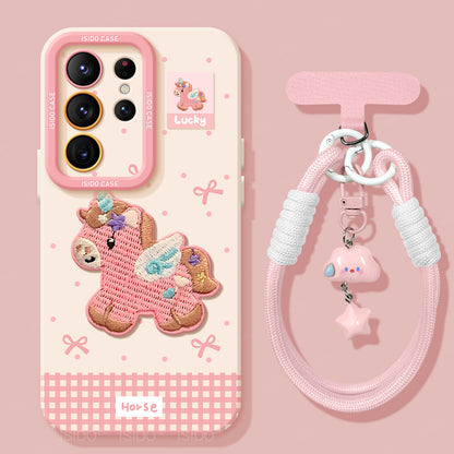 Pony Liquid Silicone Lanyard Case
