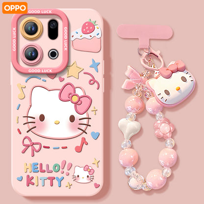 Hello Kitty Liquid Silicone Lanyard Case