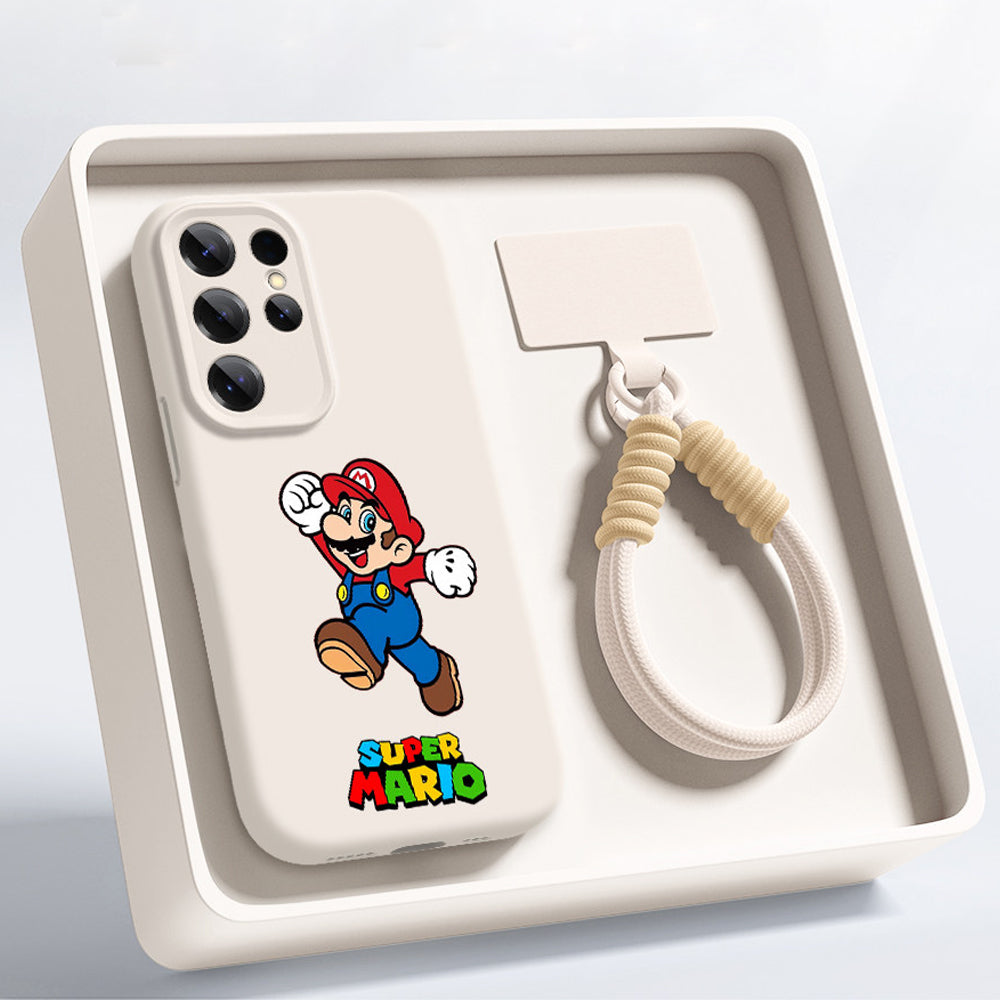 Mario Liquid Silicone Lanyard Case