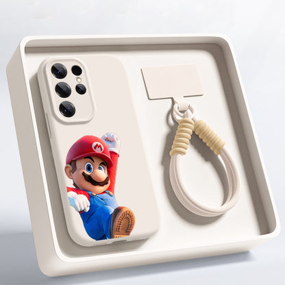 Mario Liquid Silicone Lanyard Case