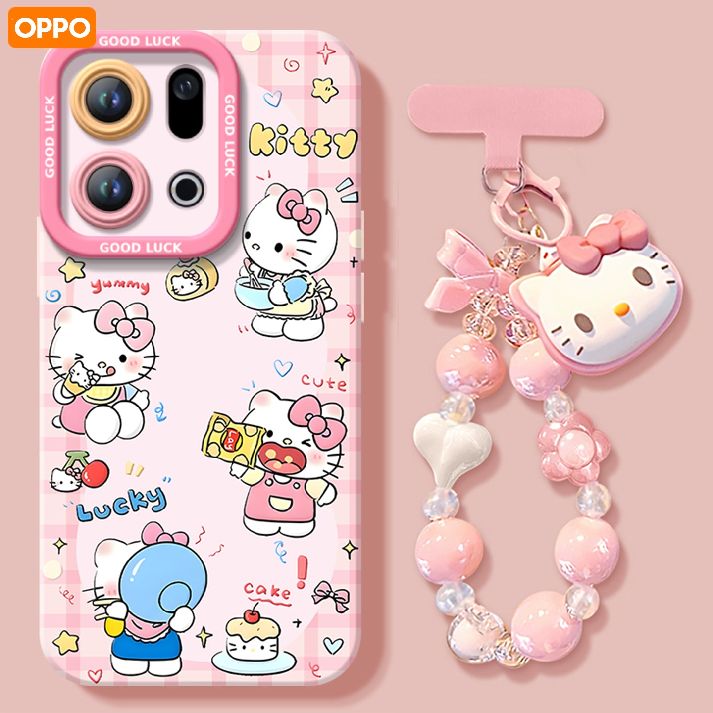 Hello Kitty Liquid Silicone Lanyard Case