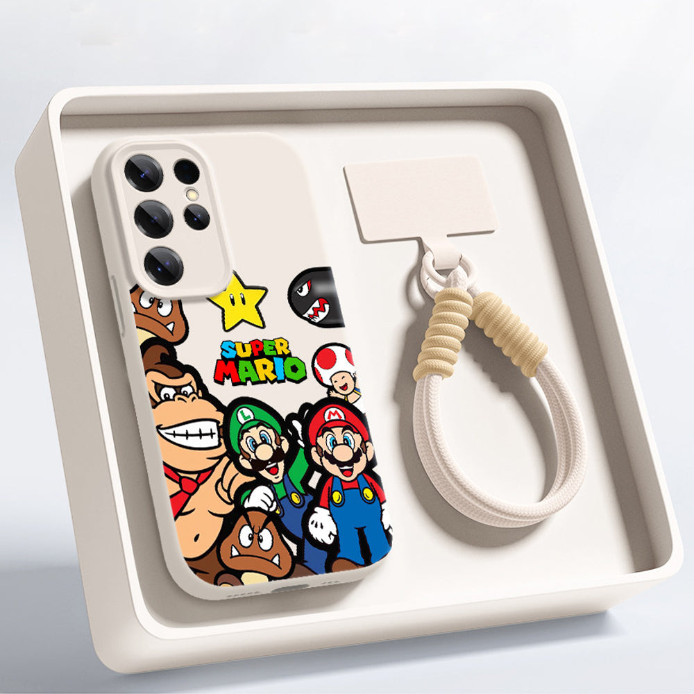Mario Liquid Silicone Lanyard Case
