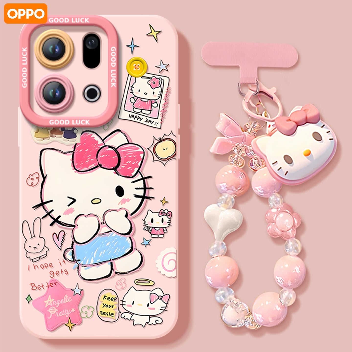Hello Kitty Liquid Silicone Lanyard Case – Winscase Hello Kitty Liquid Silicone Lanyard Case – Winscase