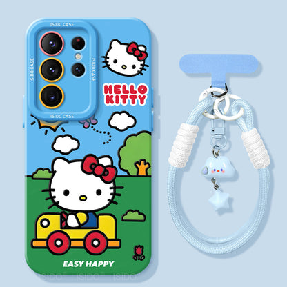 Hello Kitty Liquid Silicone Lanyard Case