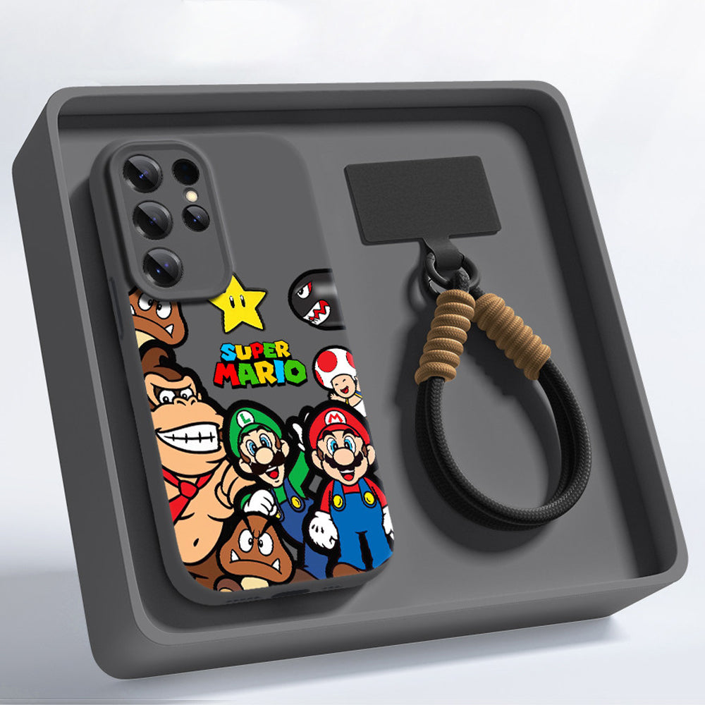 Mario Liquid Silicone Lanyard Case