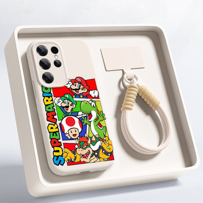 Mario Liquid Silicone Lanyard Case
