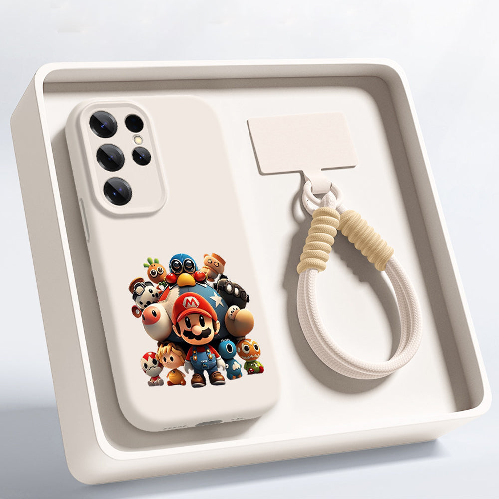 Mario Liquid Silicone Lanyard Case