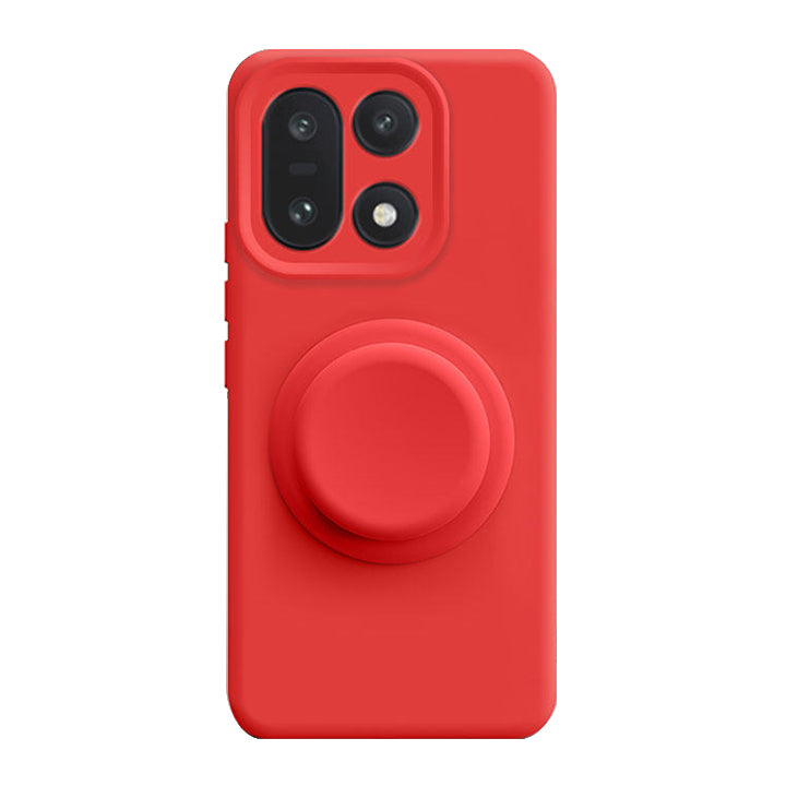Solid Color Liquid Silicone Case with Kickstand