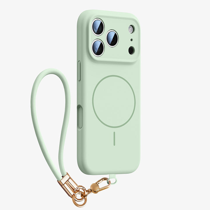 Wrist Strap Liquid Silicone Case with MagSafe