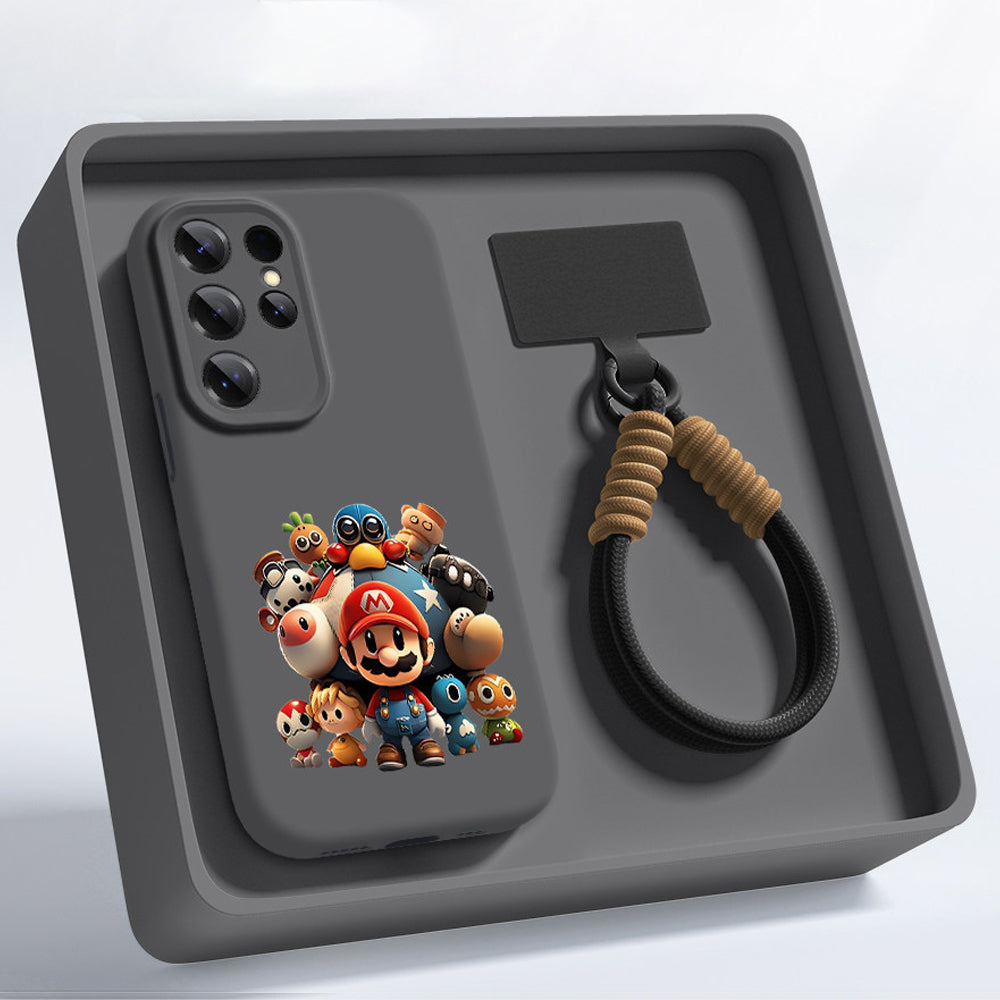 Mario Liquid Silicone Lanyard Case