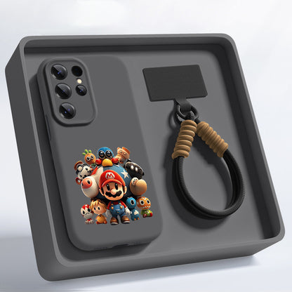 Mario Liquid Silicone Lanyard Case