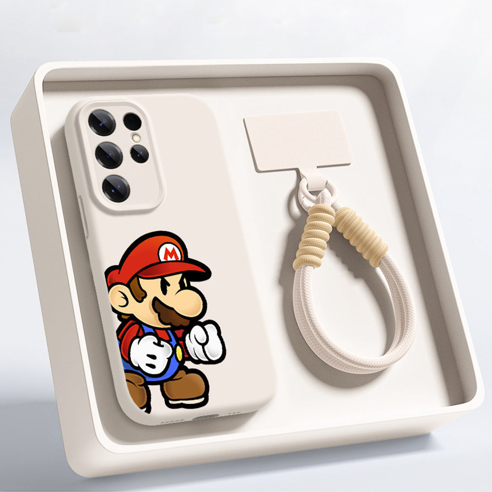 Mario Liquid Silicone Lanyard Case