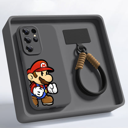 Mario Liquid Silicone Lanyard Case