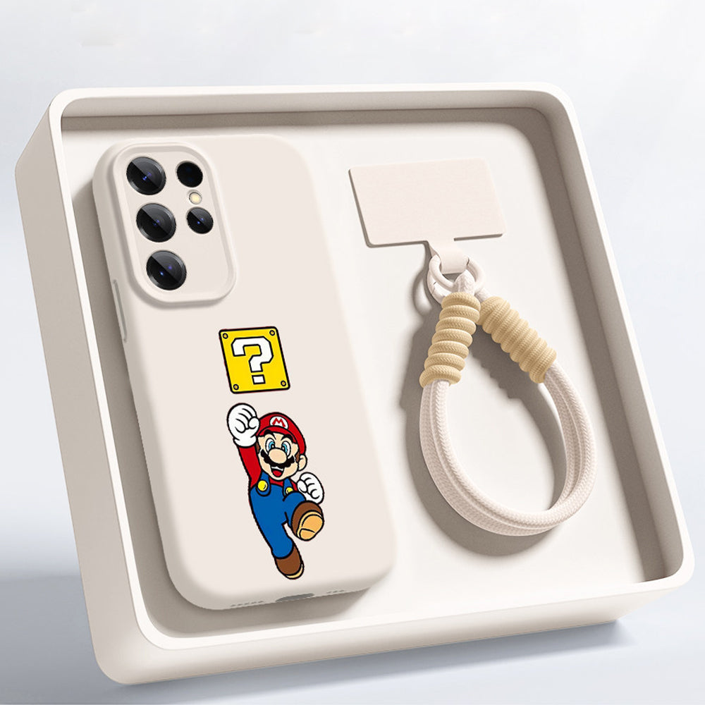 Mario Liquid Silicone Lanyard Case